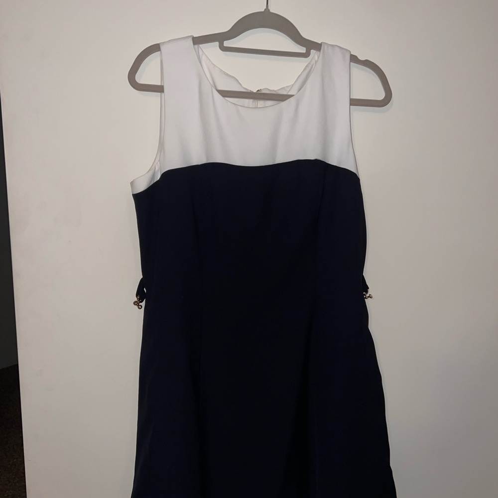 Ivanka Trump Navy and White Mini Dress